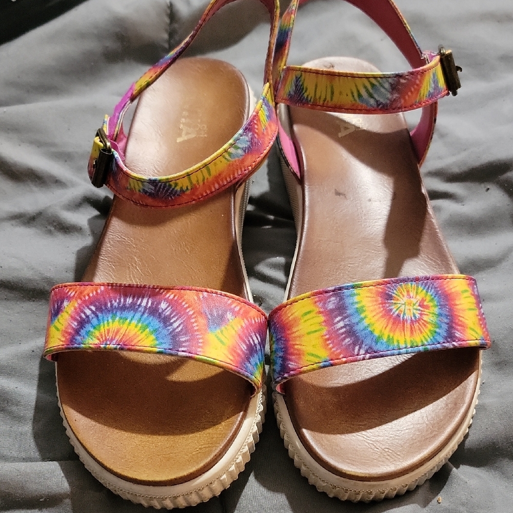 Vibrant Tie-Dye Kids Sandals